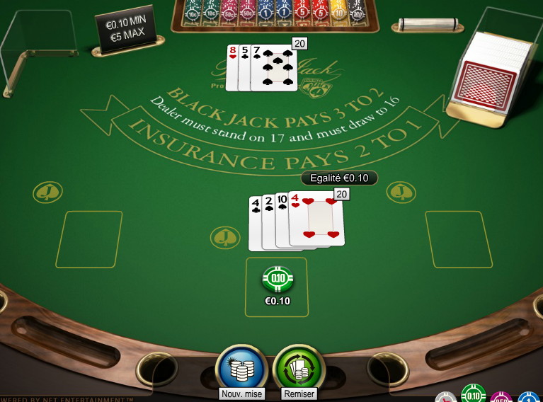 Table de blackjack en RNG Table de blackjack en RNG