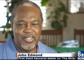 John Edmond premier croupier noir dans un casino a Las Vegas