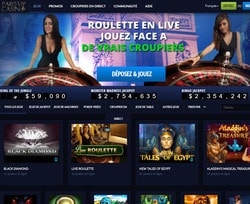 Jeux en live de Paris VIP Casino