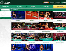 Cresus Casino integre Casino en Live