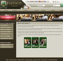 Tournoi jeux en live sur Fairway Casino