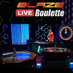 Blaze Roulette d'Authentic Gaming disponible sur Dublinbet avec effets lumineux a couper le souffle