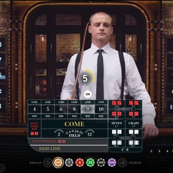 Le craps en ligne revient en force avec le jeu Craps Live