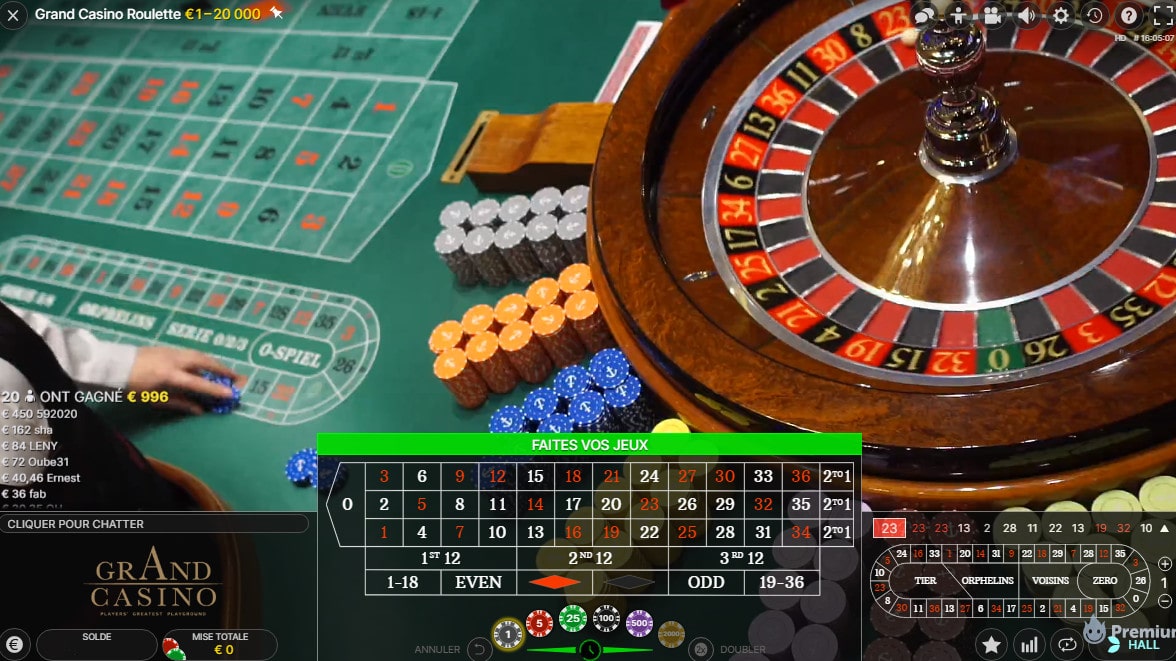 Roulette en ligne en direct d'un casino terrestre