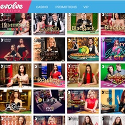 Jeux en live d'Evolve Casino pour les vrais amateurs de jeux de casinos