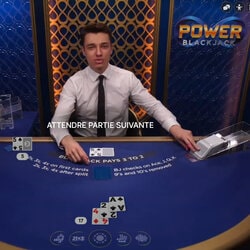 Power Blackjack est une table de black jack en live dispo sur NevadaWin