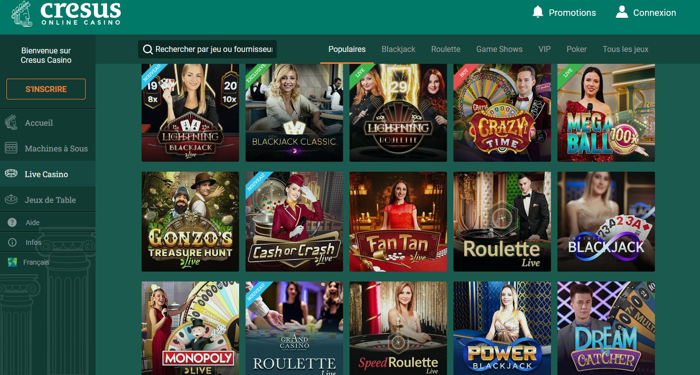 Accélérez votre casino cresus en ligne