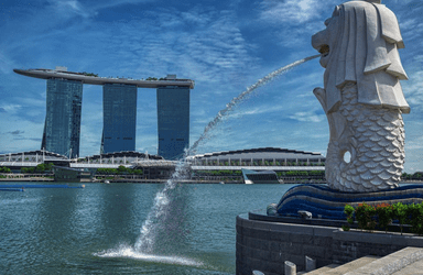Vue du Marina Bay Sands a Singapour