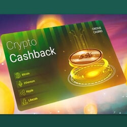 Bonus Crypto Cashback de 5% jusqu'à 200€ sur Cresus Casino