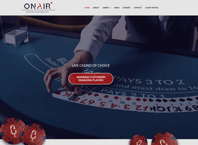 Logiciel On Air Entertainment pour jouer a la roulette et blackjack en ligne