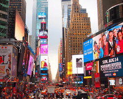 Vue de Time Square en plein coeur de New-York