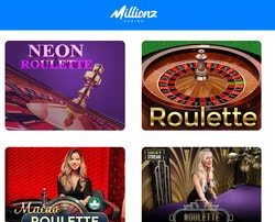 Roulettes en ligne sur Millionz