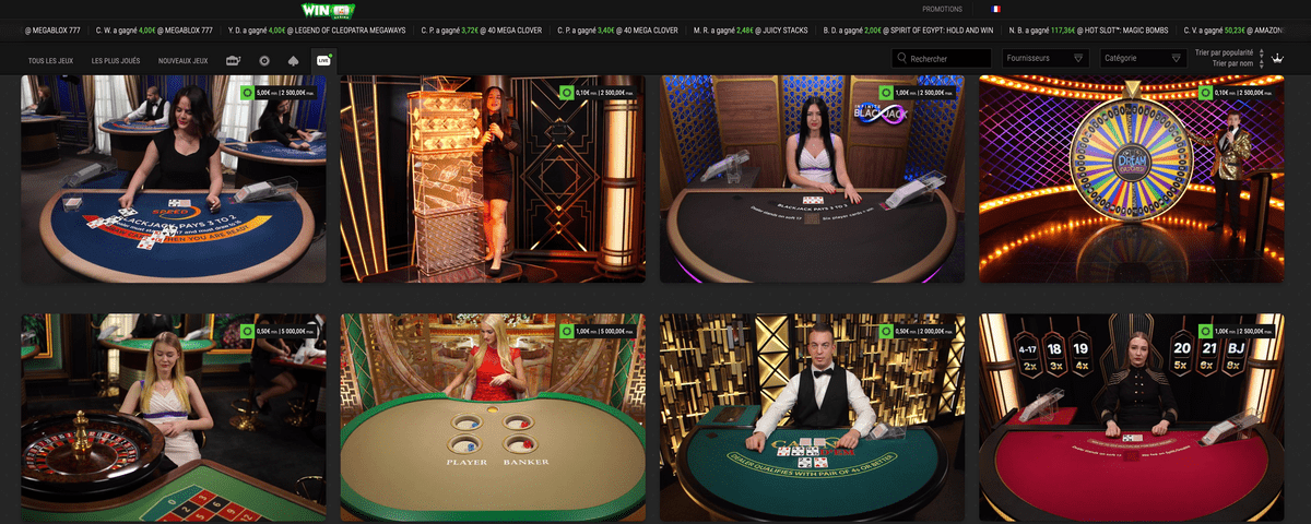 Casino en live WinOui