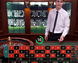 Croupier en direct de Football Studio Roulette