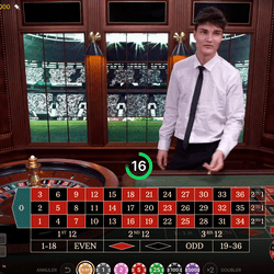 Croupier en direct de Football Studio Roulette