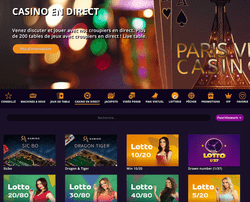 Jeux avec croupiers en direct sur Paris VIP Casino
