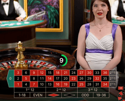 Roulette en live d'un casino en ligne