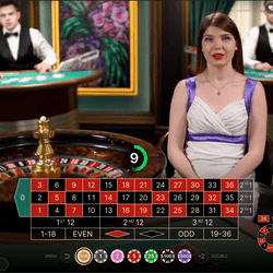 Roulette en live d'un casino en ligne