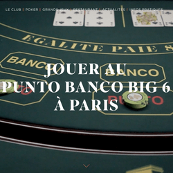 Punto Banco big 6 au Club Pierre Charron