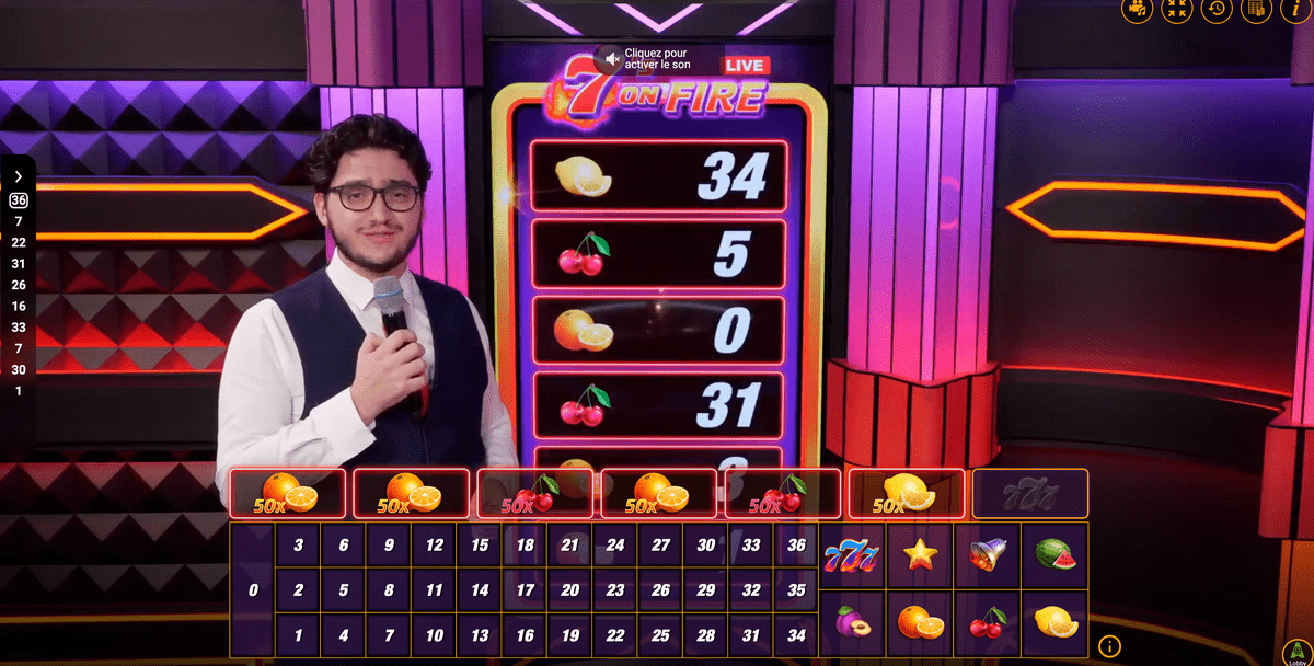 Croupier de la roulette 7’s On Fire Live Croupier de la roulette 7's On Fire Live