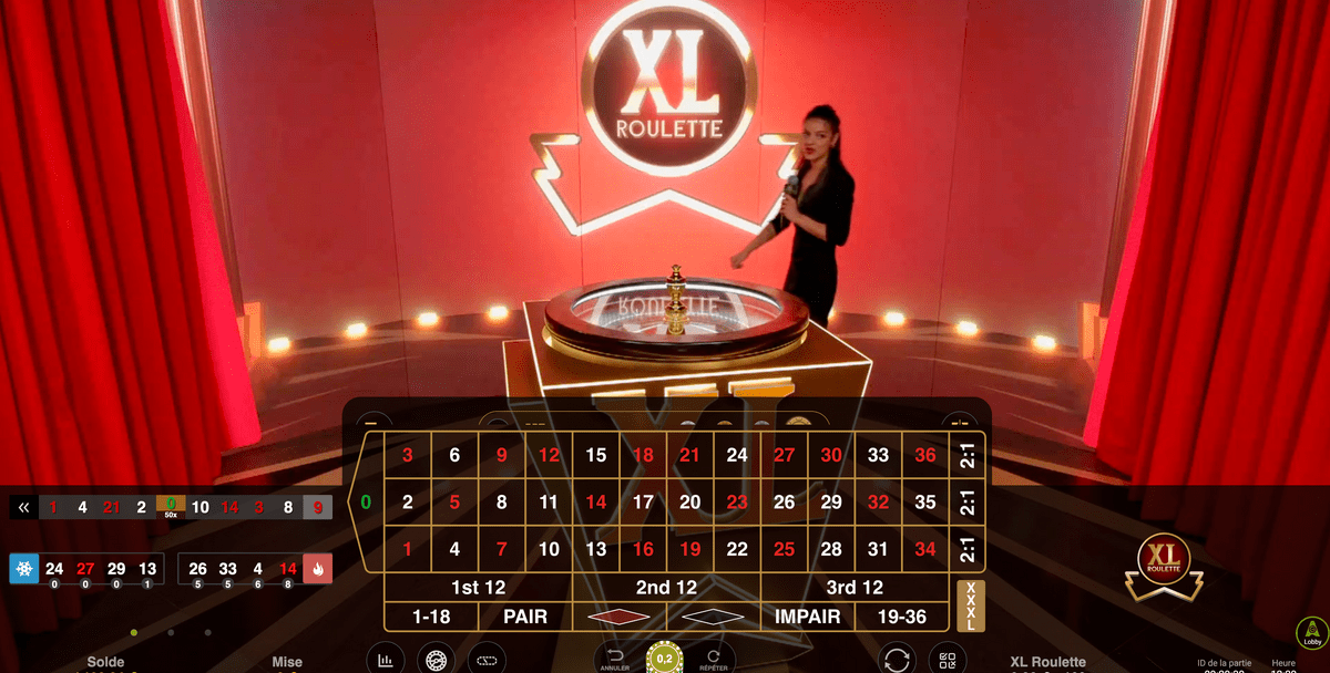 Studio de la XL Roulette d'Authentic Gaming