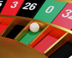 Bille en ivoire d'une roulette de casino