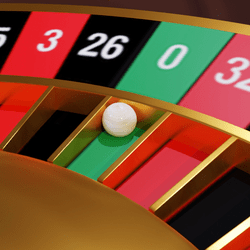 Bille en ivoire d'une roulette de casino