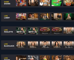Jeux avec croupiers en direct de Betlivecasino