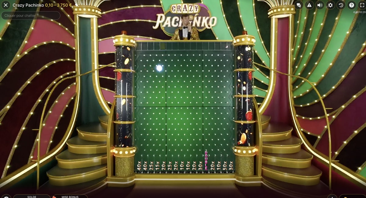 croupier en live du Crazy Pachinko