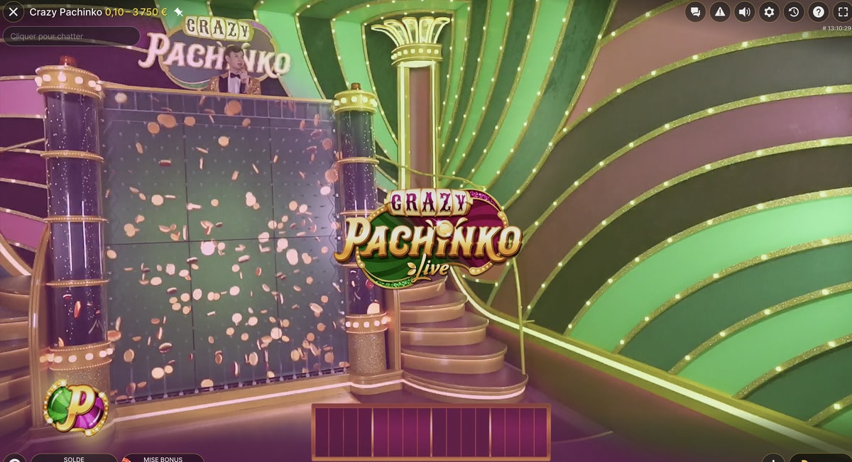 jeu en direct de studio Crazy Pachinko d'Evolution
