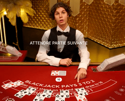 blackjack en live sur Wild Sultan
