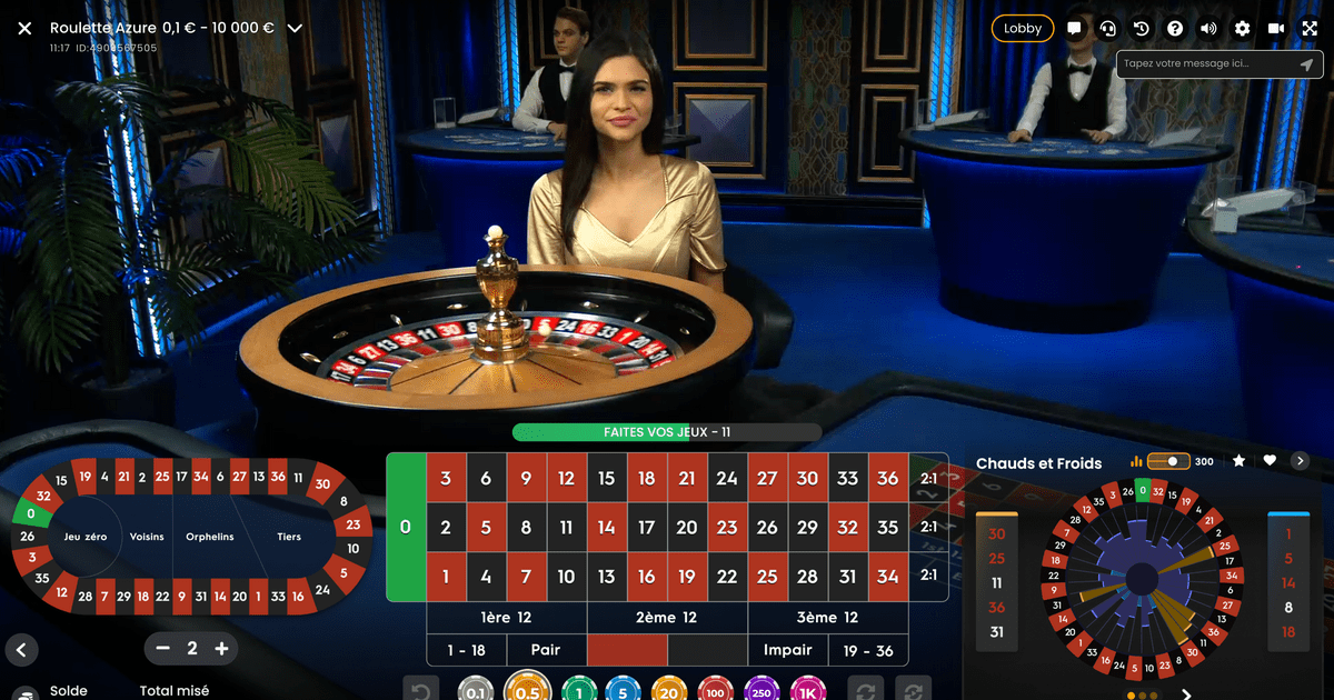 Roulette en live au casino en ligne