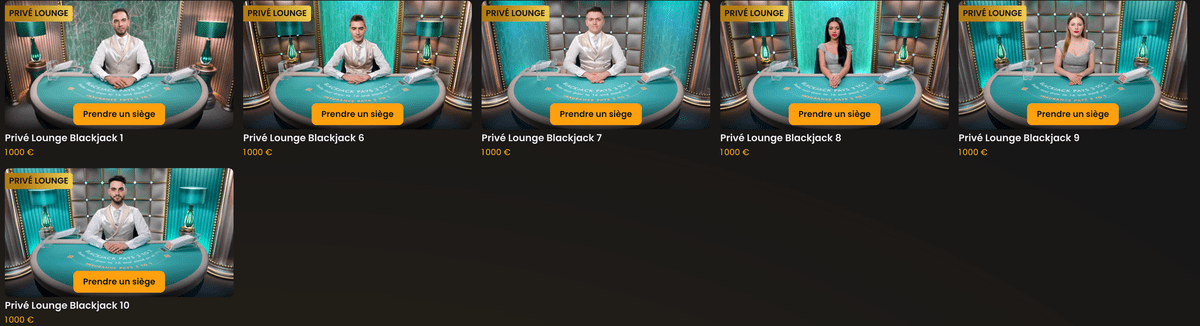Black Jack en ligne privatives Pragmatic Play Live