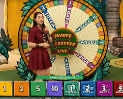 jeu avec croupier en live Snakes & Ladders