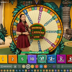 jeu avec croupier en live Snakes & Ladders