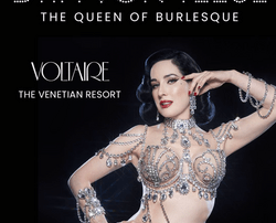 Affiche de Dita Von Teese au Voltaire du Venetian Las Vegas