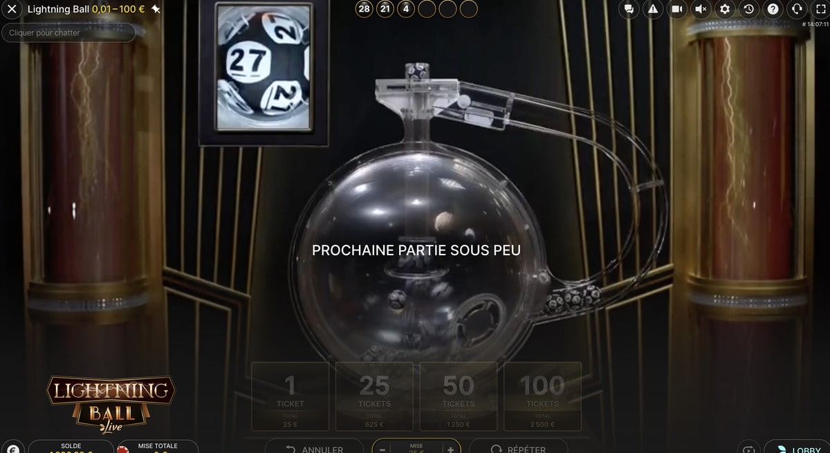 Loterie Online Lightning Ball