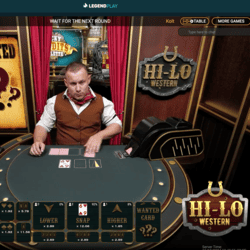 LegendPlay propose Hi-Lo Western Live de Playtech