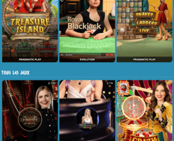 Jeux en live Amon Casino