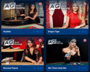 Tables avec Croupiers en Live d'Asia Gaming